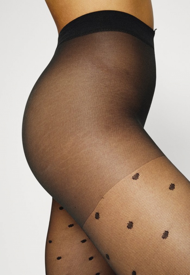 Anna Field Budget 20 Den Polka Dots Tights Dame Svarte | NO-QUOVP-8429