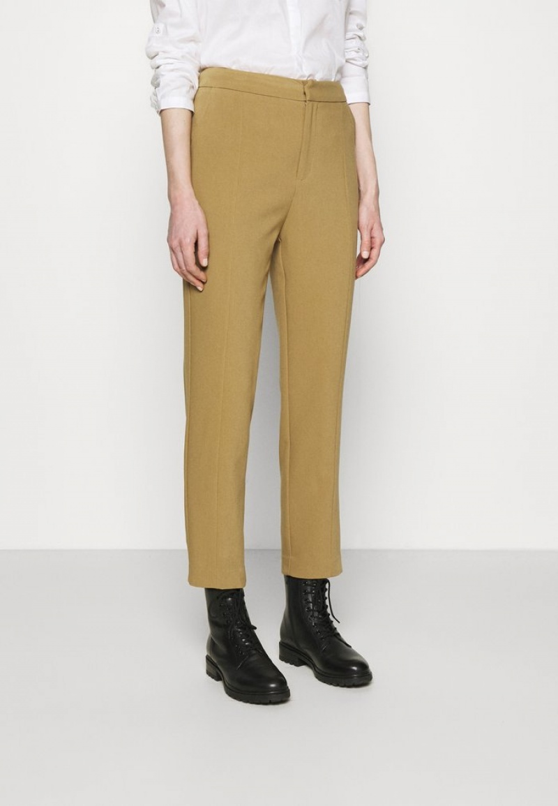 Anna Field Budget Basic Business Pant Slim Leg Bukser Dame Brune | NO-QBLKU-9013