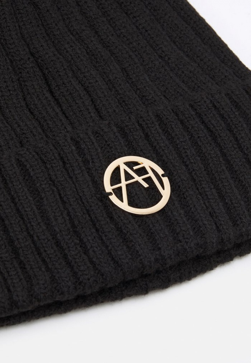 Anna Field Budget Beanie Dame Svarte | NO-EBYVP-2786