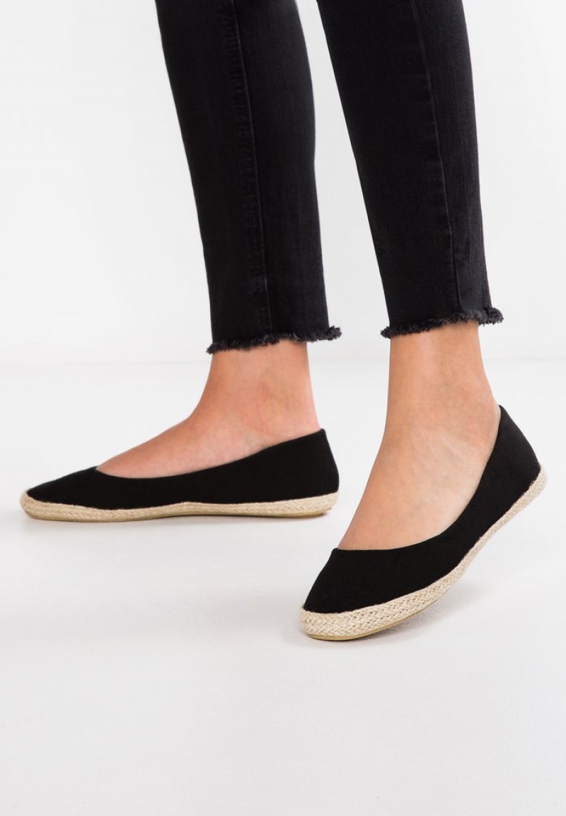 Anna Field Budget Espadrilles Ballerinasko Dame Svarte | NO-CEDUJ-3862