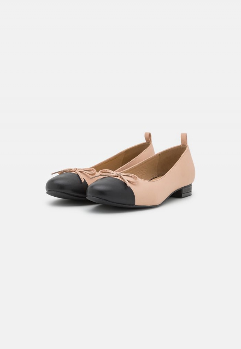 Anna Field Budget Leather Ballet Pumps Ballerinasko Dame Beige | NO-DLIMR-6254