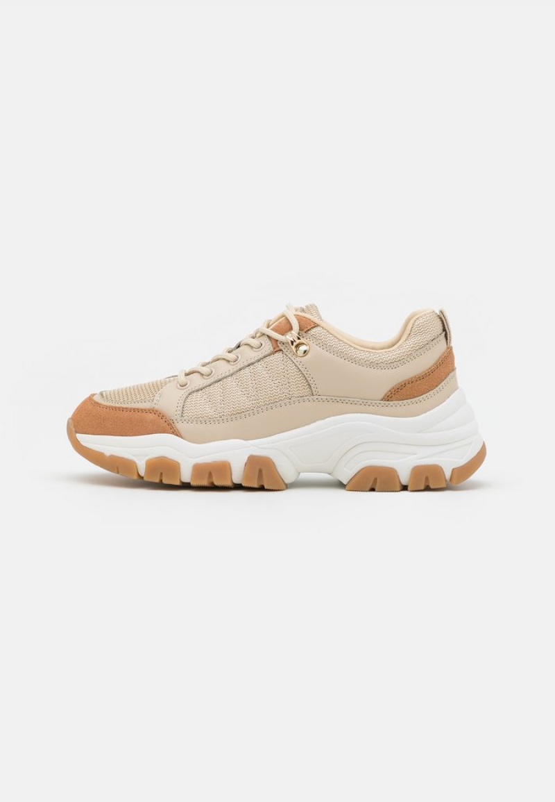 Anna Field Budget Leather Joggesko Dame Beige | NO-BDKUM-6938