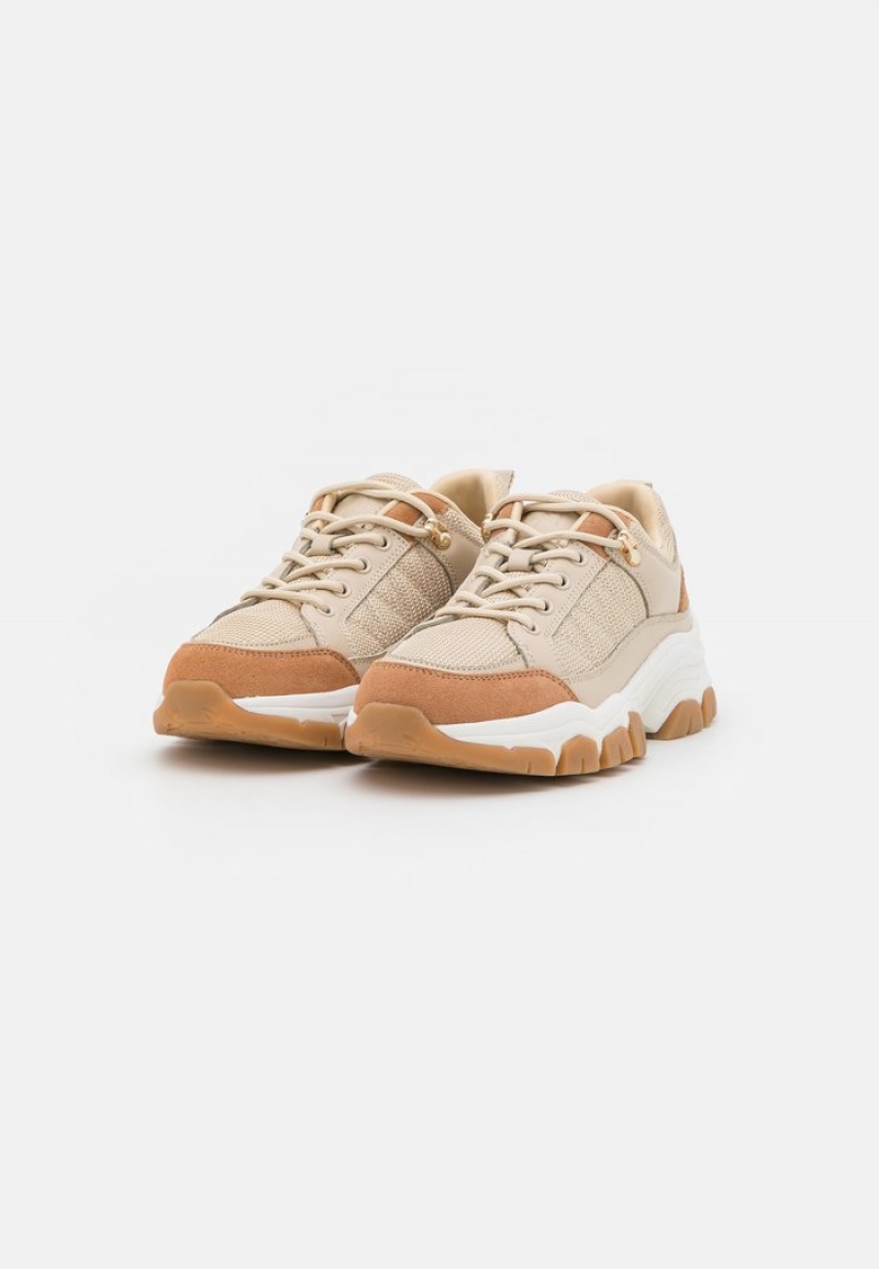 Anna Field Budget Leather Joggesko Dame Beige | NO-BDKUM-6938