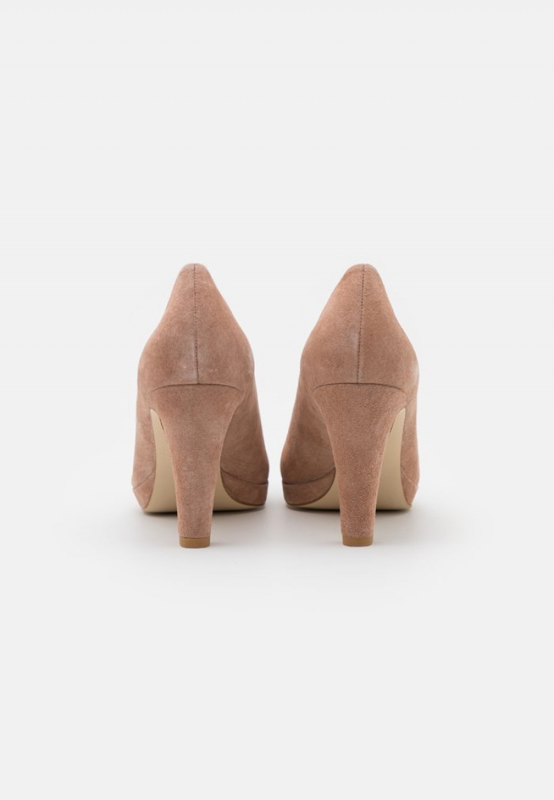 Anna Field Budget Leather Komfort High Heels Pumps Dame Beige | NO-DIAOF-0562