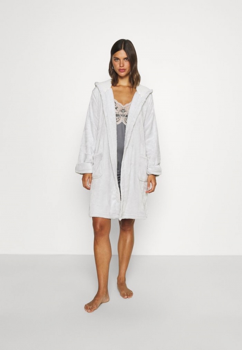 Anna Field Budget Maelis Kjoler Gown Bathrobe Dame Grå | NO-USYHZ-1350