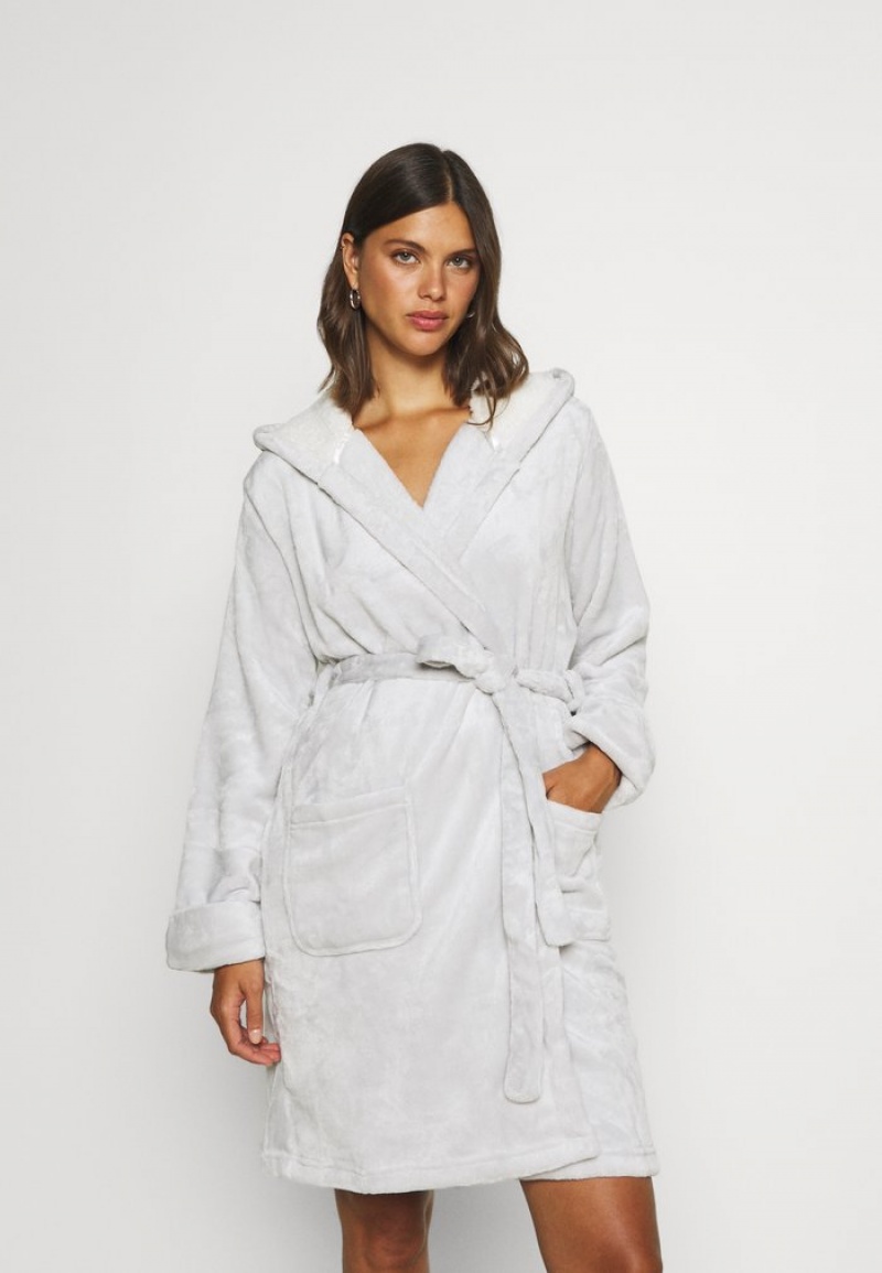 Anna Field Budget Maelis Kjoler Gown Bathrobe Dame Grå | NO-USYHZ-1350