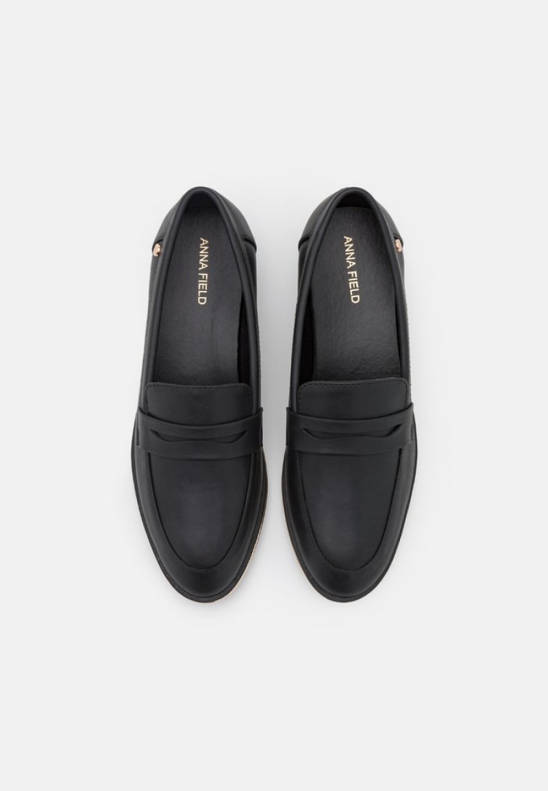 Anna Field Budget Slip-Ons Lave Sko Dame Svarte | NO-IFXTB-0614