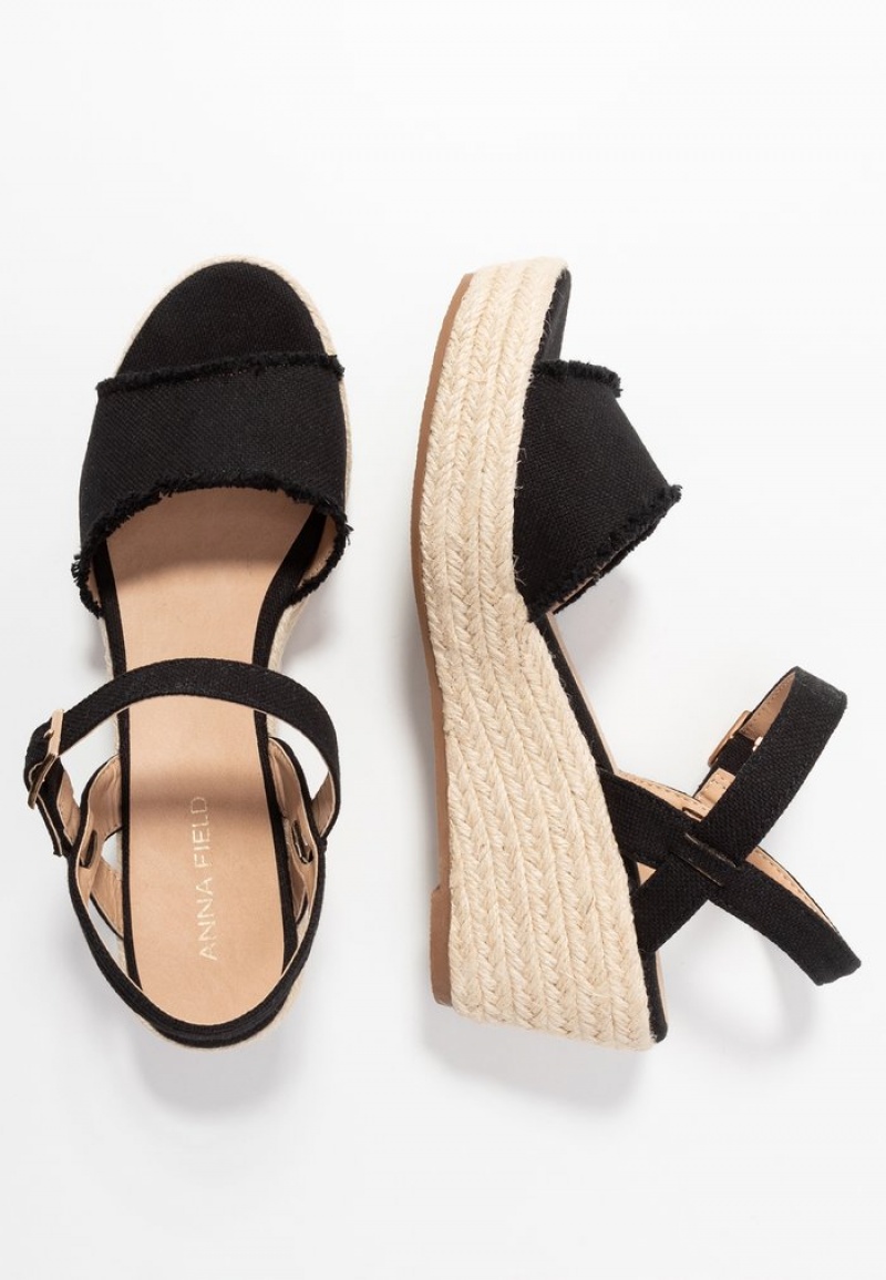 Anna Field Buy Espadrilles Sandaler Dame Svarte | NO-SEAJU-6287