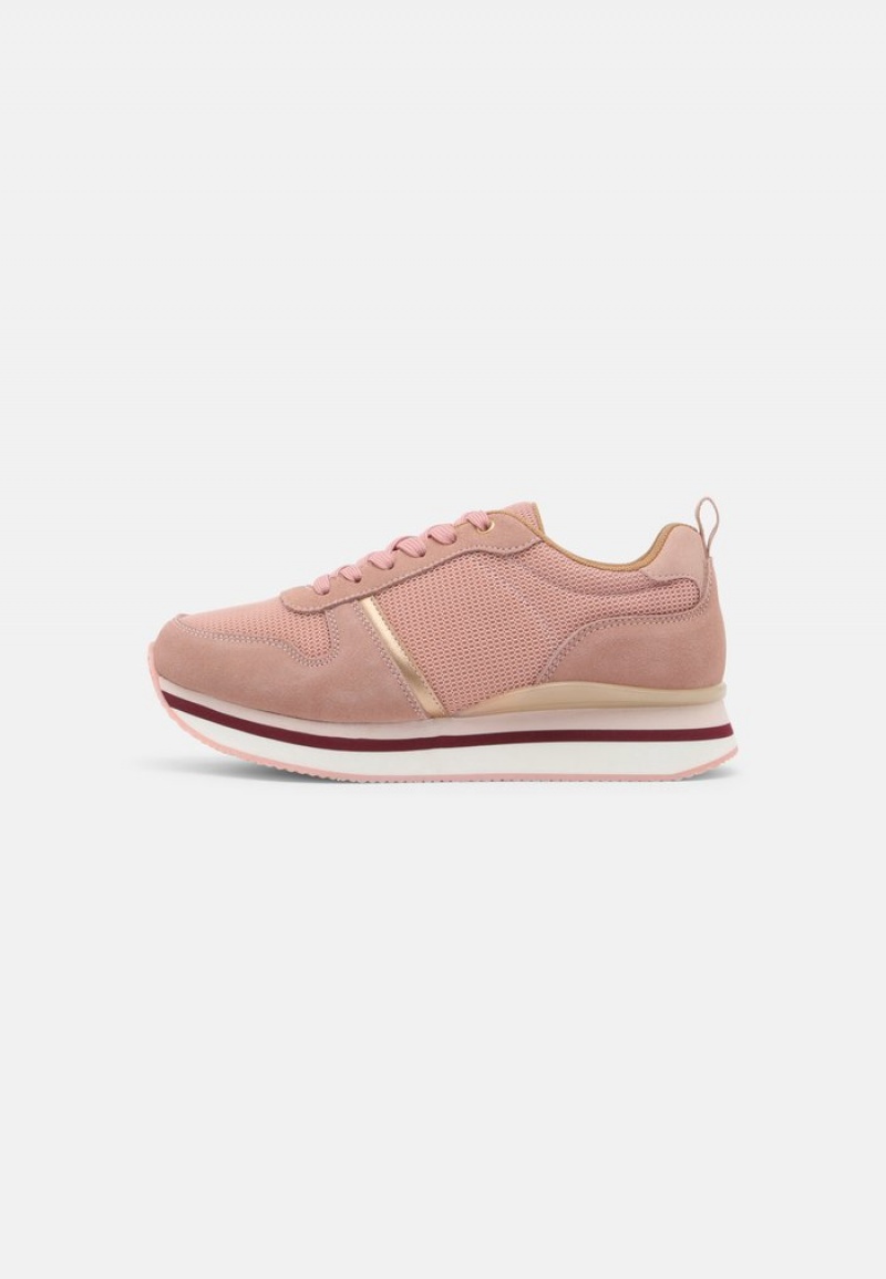 Anna Field Buy Komfort Leather Joggesko Dame Rosa | NO-BUHFL-5937