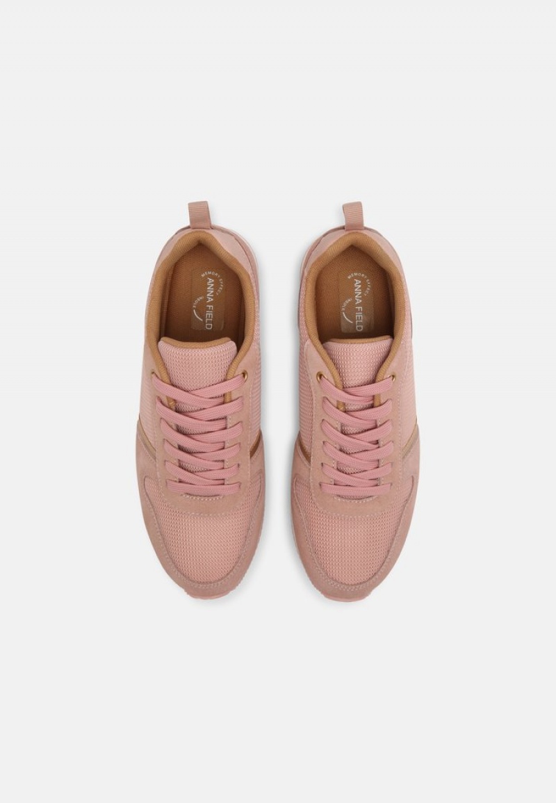 Anna Field Buy Komfort Leather Joggesko Dame Rosa | NO-BUHFL-5937