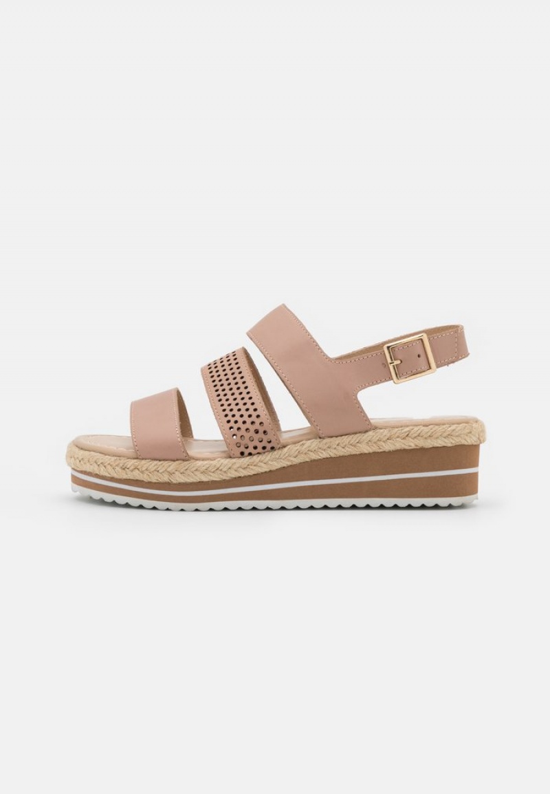 Anna Field Buy Leather Espadrilles Sandaler Dame Beige | NO-PSBAO-9835