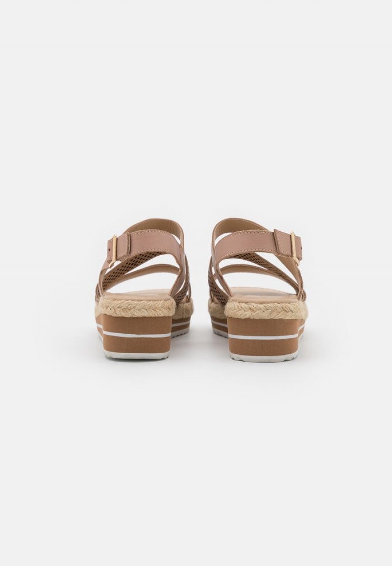 Anna Field Buy Leather Espadrilles Sandaler Dame Beige | NO-PSBAO-9835