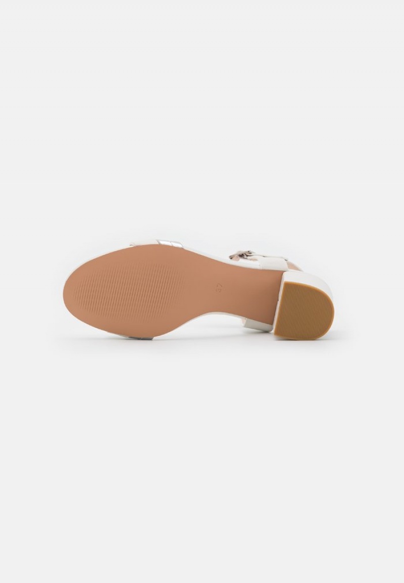 Anna Field Buy Leather Sandaler Dame Hvite | NO-XYITN-5178