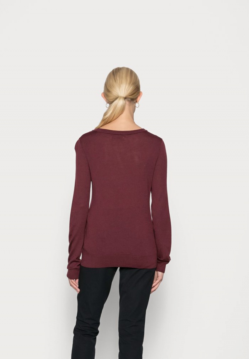 Anna Field Buy Merino Ull Jumper Pullover Dame Burgunder | NO-CMLHI-3168