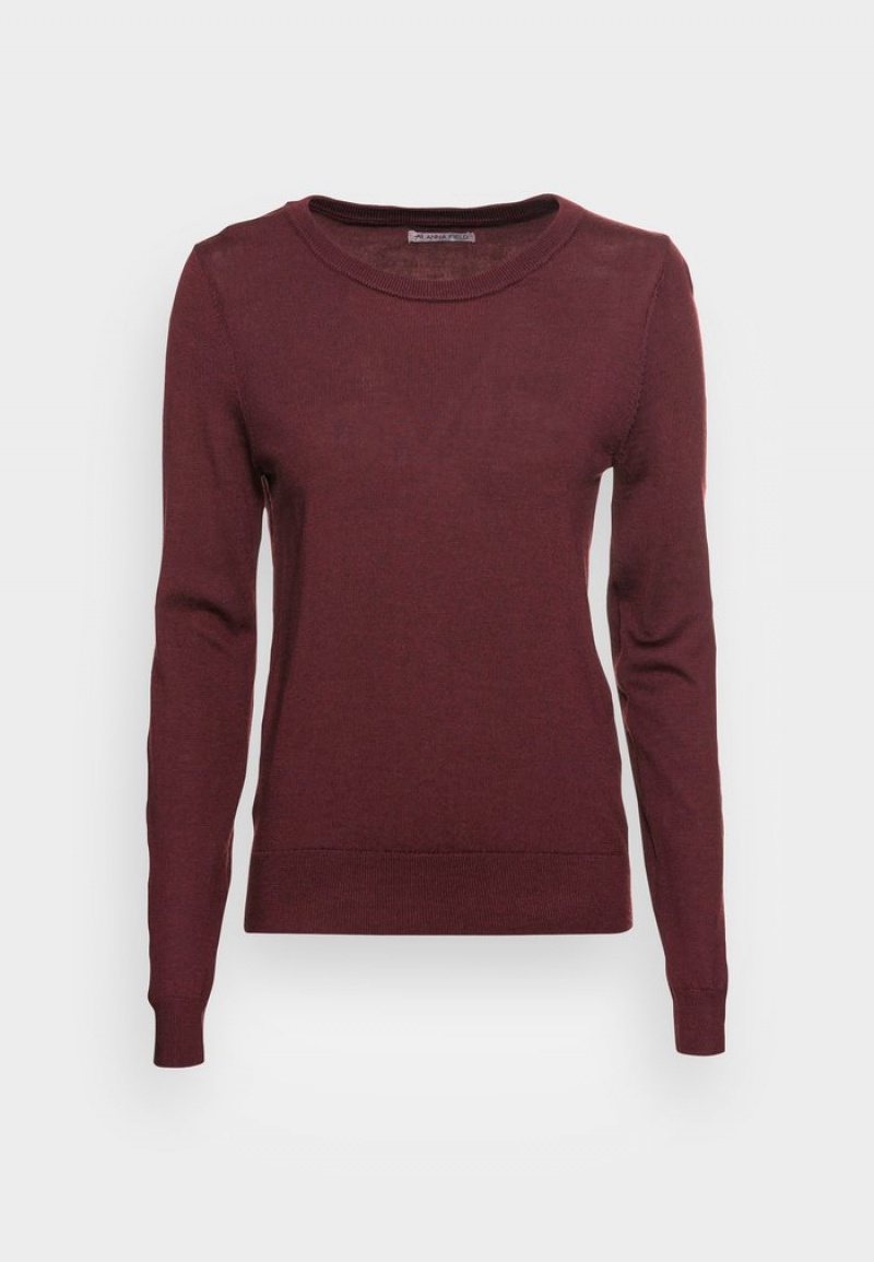 Anna Field Buy Merino Ull Jumper Pullover Dame Burgunder | NO-CMLHI-3168