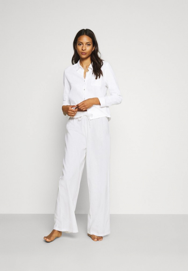 Anna Field Buy Pyjamas Sett Dame Hvite | NO-KUSYE-8325