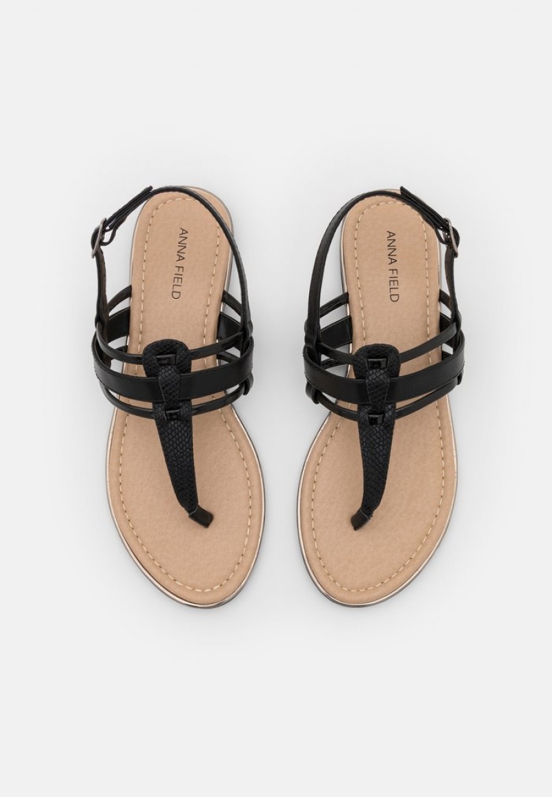 Anna Field Buy T-Bar Sandaler Dame Svarte | NO-XLNPH-8251