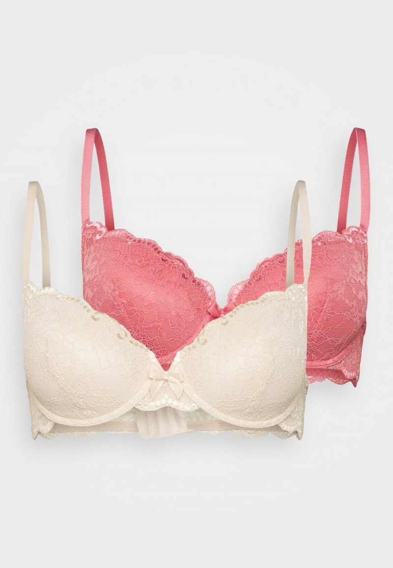 Anna Field Cheap 2 Pack Blonder T Shirt Bra Underwired BH Dame Rosa | NO-XZAFH-2680