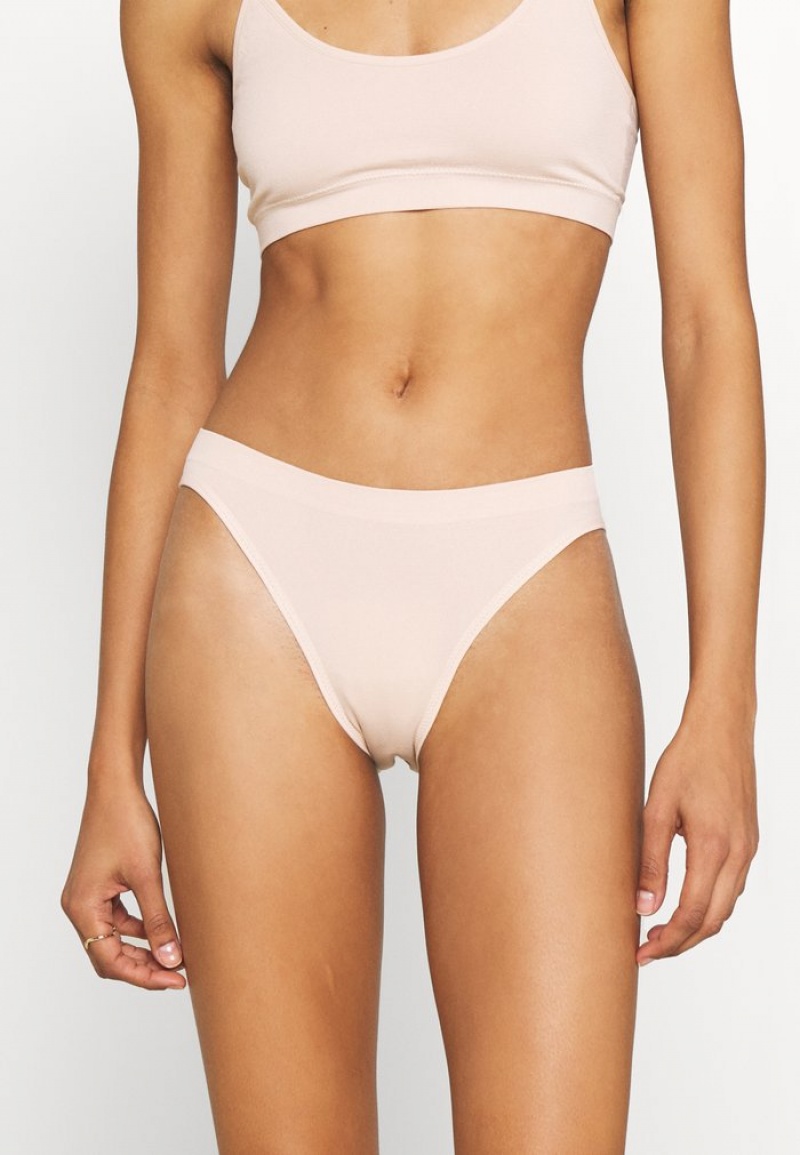 Anna Field Cheap 3 Pack Seamless Truser Dame Beige | NO-ULVRX-5231