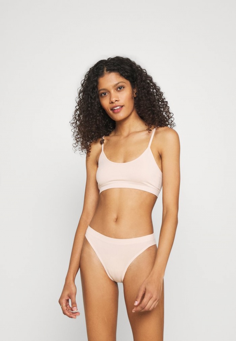 Anna Field Cheap 3 Pack Seamless Truser Dame Beige | NO-ULVRX-5231