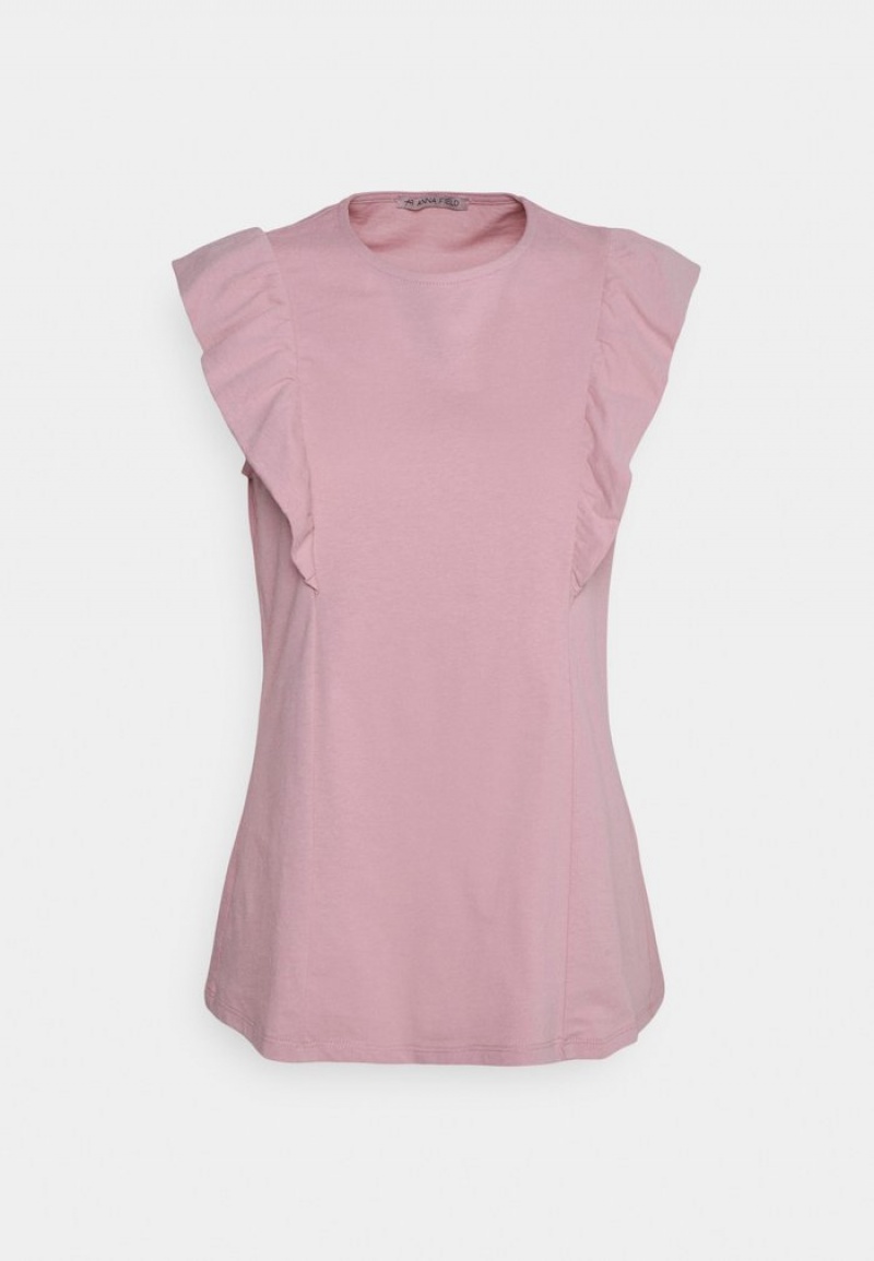 Anna Field Cheap Basic T-Skjorte Dame Lyse Rosa | NO-IJPOE-0159