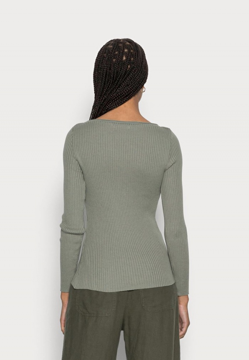 Anna Field Cheap Boatneck Jumper Pullover Dame Grønn | NO-SRDCW-8497