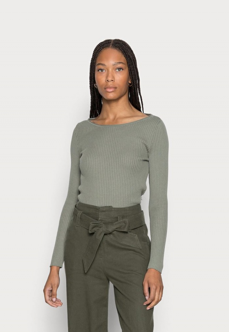 Anna Field Cheap Boatneck Jumper Pullover Dame Grønn | NO-SRDCW-8497