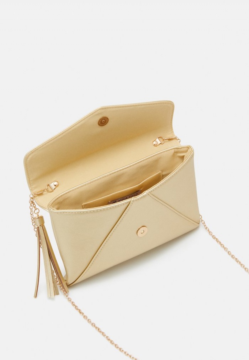 Anna Field Cheap Clutch Vesker Dame Gull | NO-GHWJX-9218