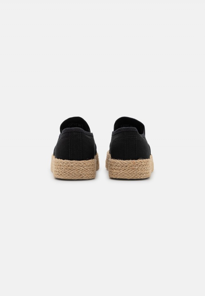 Anna Field Cheap Espadrilles Lave Sko Dame Svarte | NO-JRQVD-4352