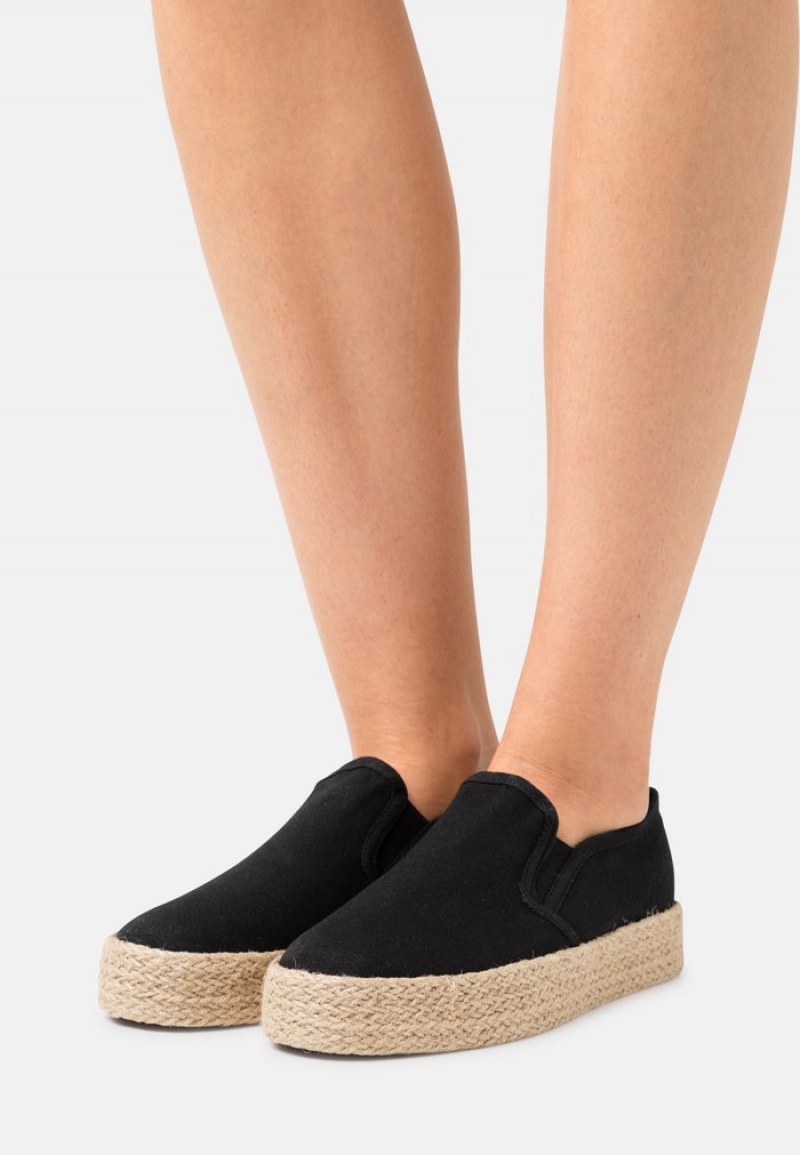 Anna Field Cheap Espadrilles Lave Sko Dame Svarte | NO-JRQVD-4352