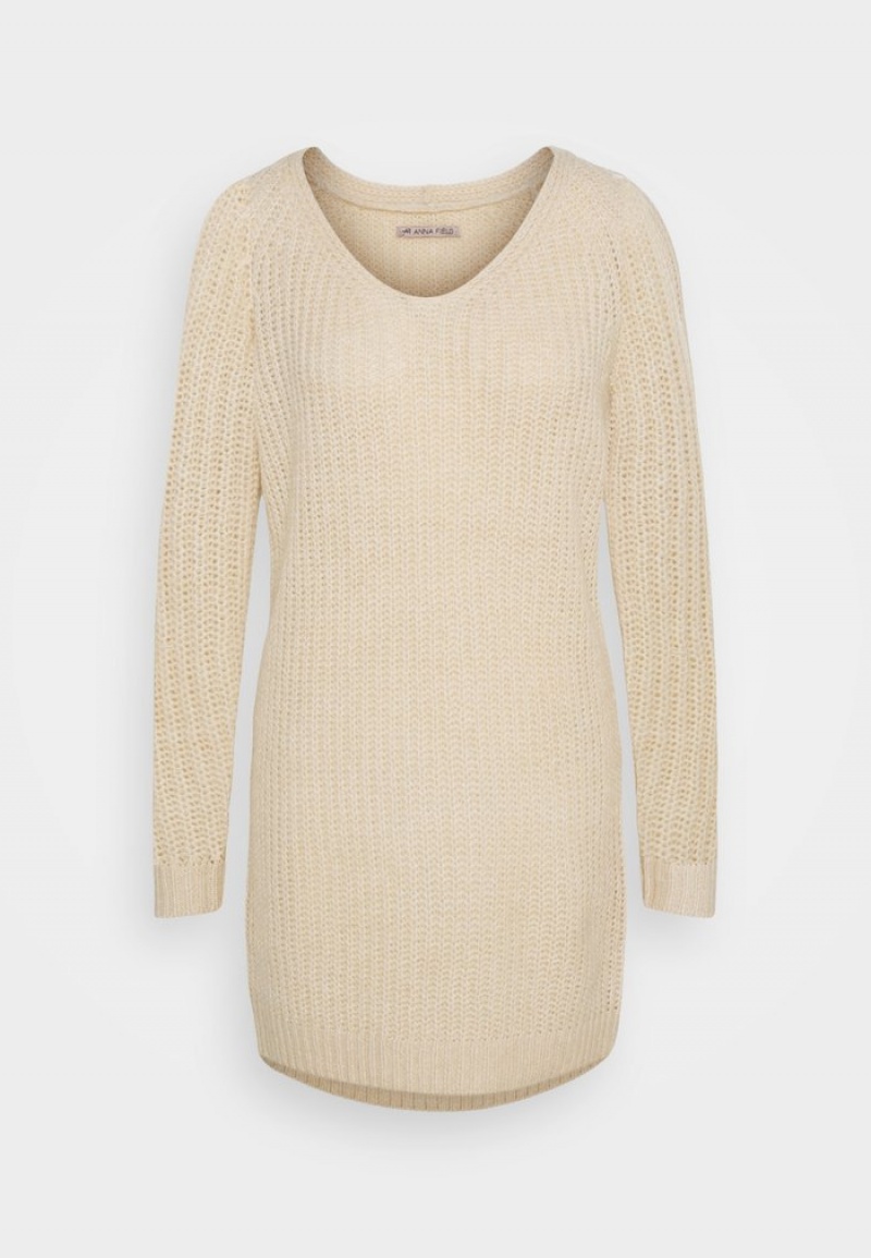 Anna Field Cheap Jumper Kjole Dame Beige | NO-BVCLZ-9681