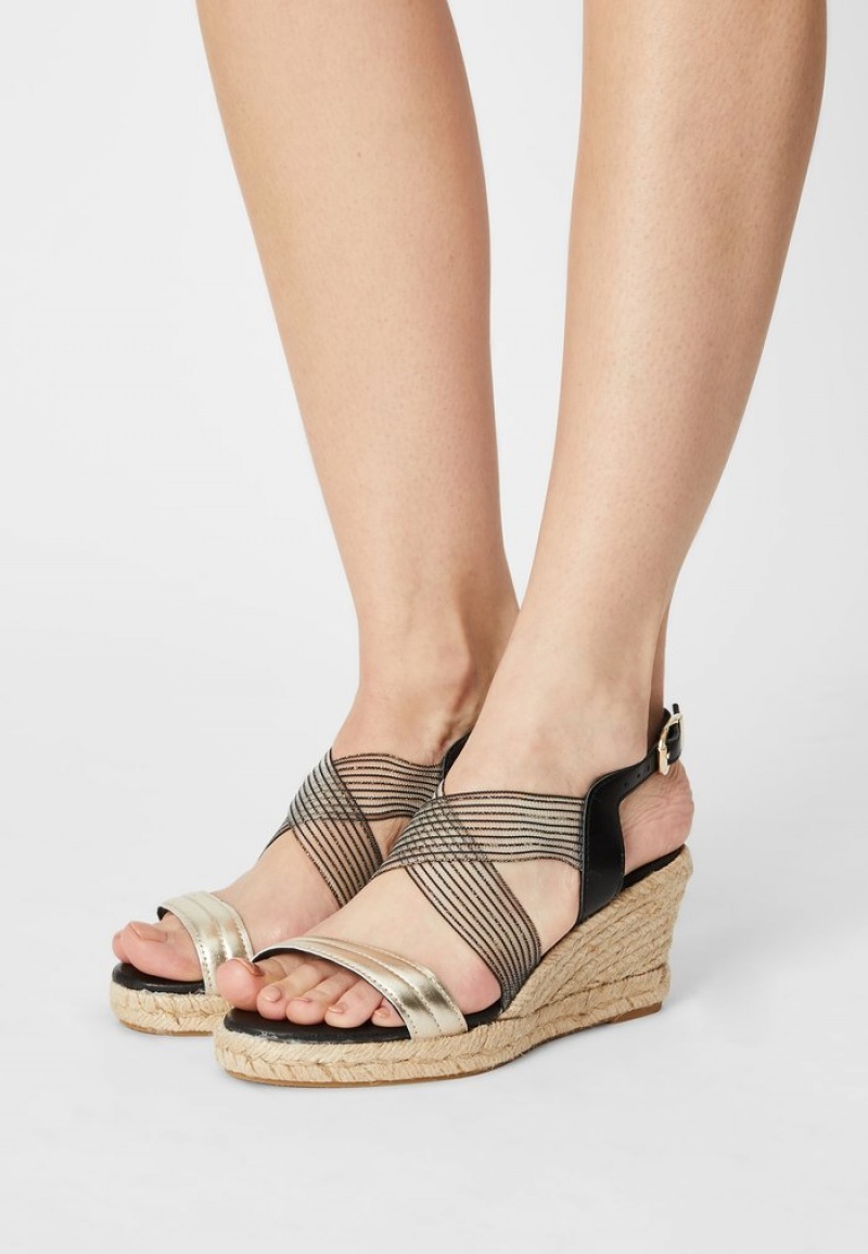 Anna Field Cheap Komfort Leather Espadrilles Sandaler Dame Svarte | NO-SGEQC-9054