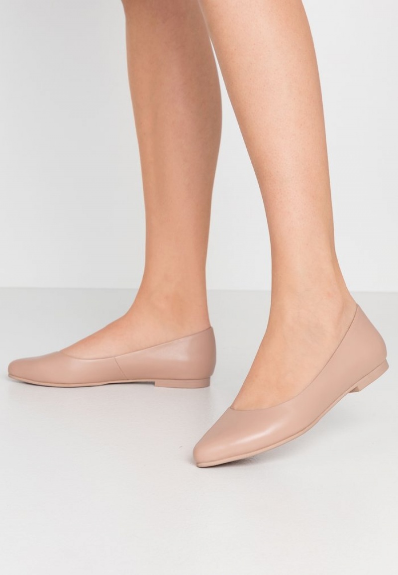 Anna Field Cheap Leather Ballet Pumps Ballerinasko Dame Beige | NO-GEVFH-0195