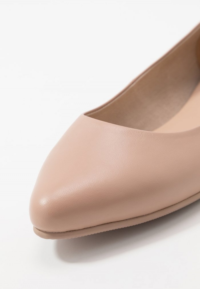 Anna Field Cheap Leather Ballet Pumps Ballerinasko Dame Beige | NO-GEVFH-0195