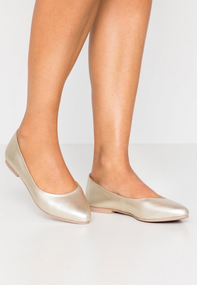 Anna Field Cheap Leather Ballet Pumps Ballerinasko Dame Gull | NO-SOBPY-8739