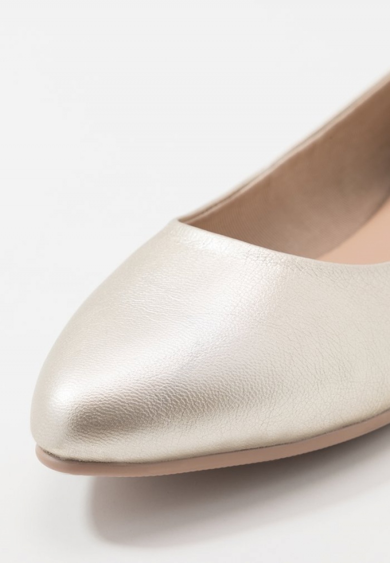 Anna Field Cheap Leather Ballet Pumps Ballerinasko Dame Gull | NO-SOBPY-8739