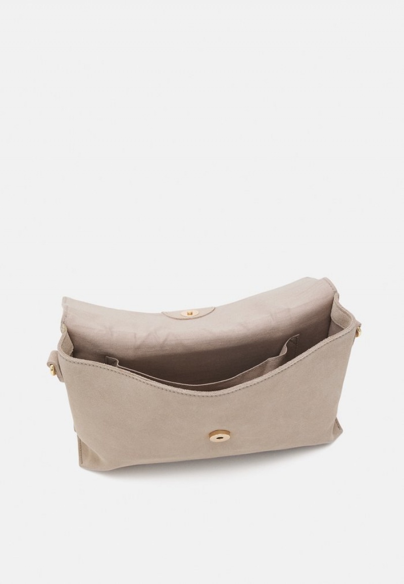 Anna Field Cheap Leather Clutch Vesker Dame Grå Brune | NO-YIWQC-5924