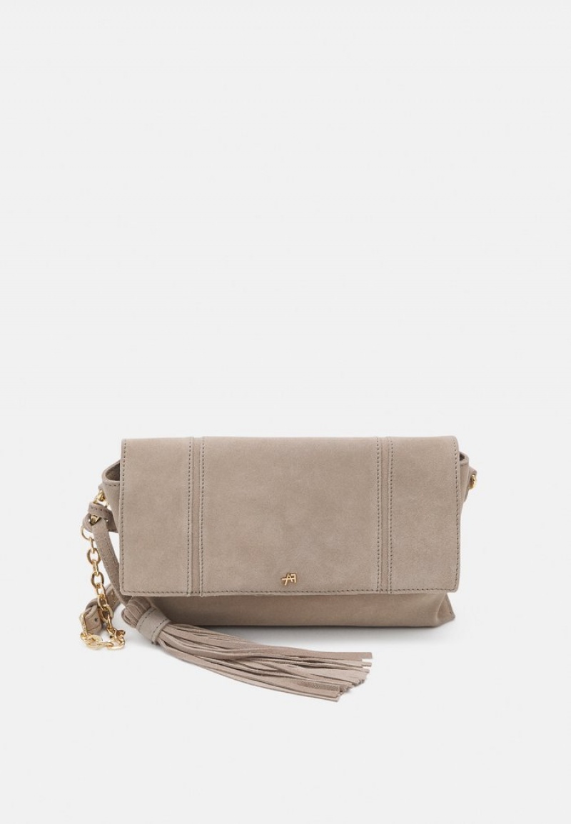 Anna Field Cheap Leather Clutch Vesker Dame Grå Brune | NO-YIWQC-5924