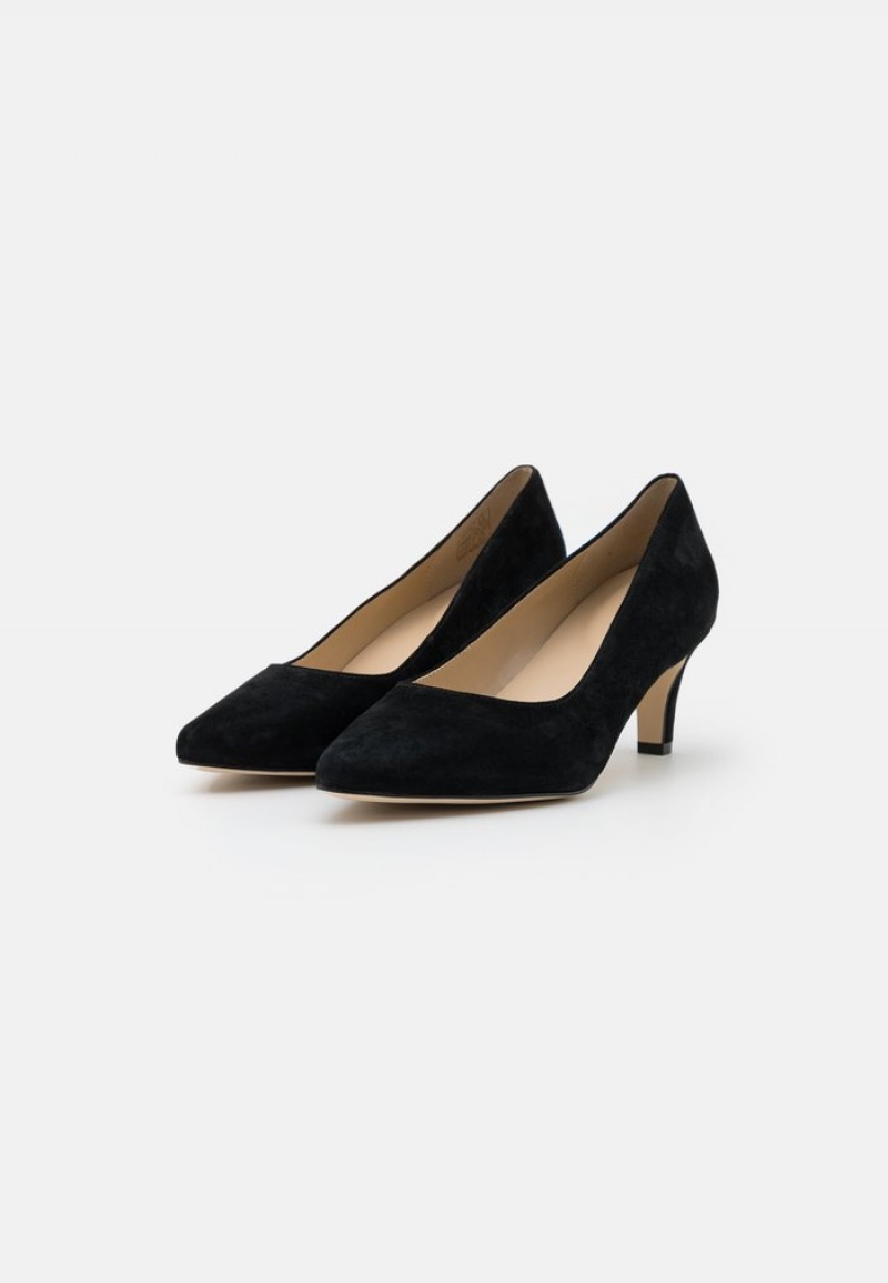 Anna Field Cheap Leather Komfort Classic Heels Pumps Dame Svarte | NO-NAJOB-4925