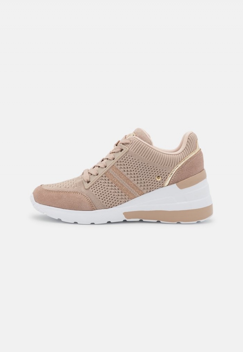 Anna Field Cheap Leather Mix Joggesko Dame Beige | NO-LXDST-5678