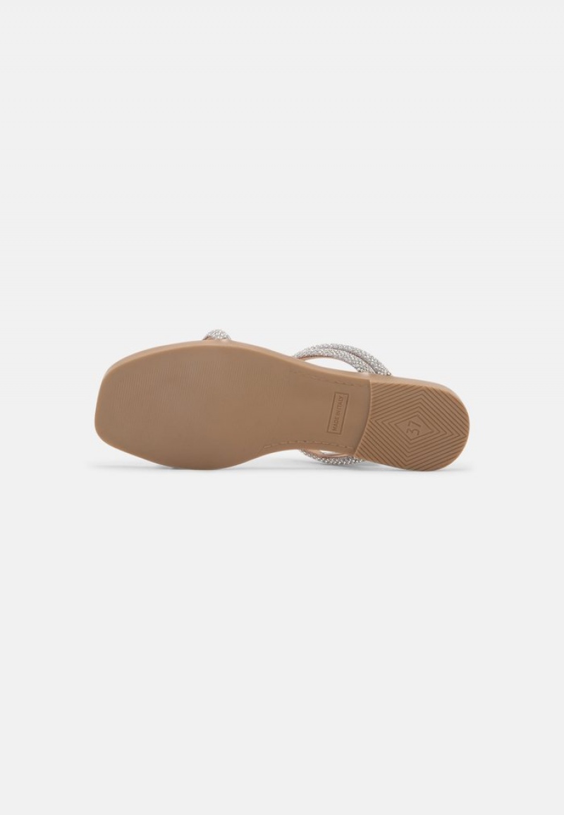 Anna Field Cheap Leather Mules Dame Sølv | NO-UYGWB-4152