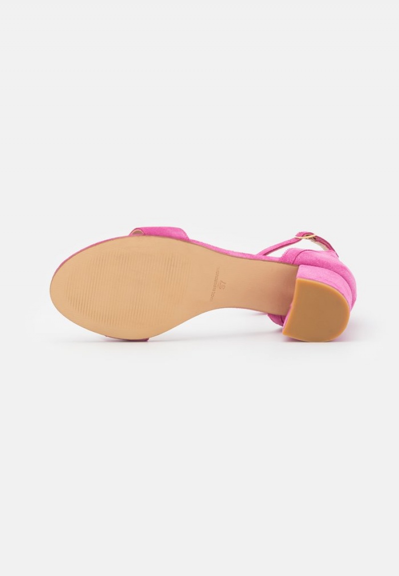 Anna Field Cheap Leather Sandaler Dame Rosa | NO-IQDKE-2179