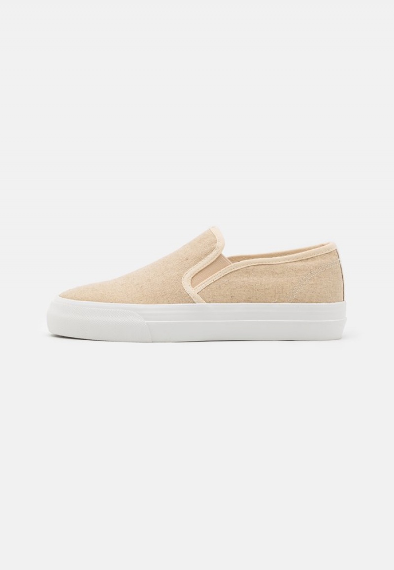 Anna Field Cheap Slip-Ons Lave Sko Dame Beige | NO-UNPBE-4056