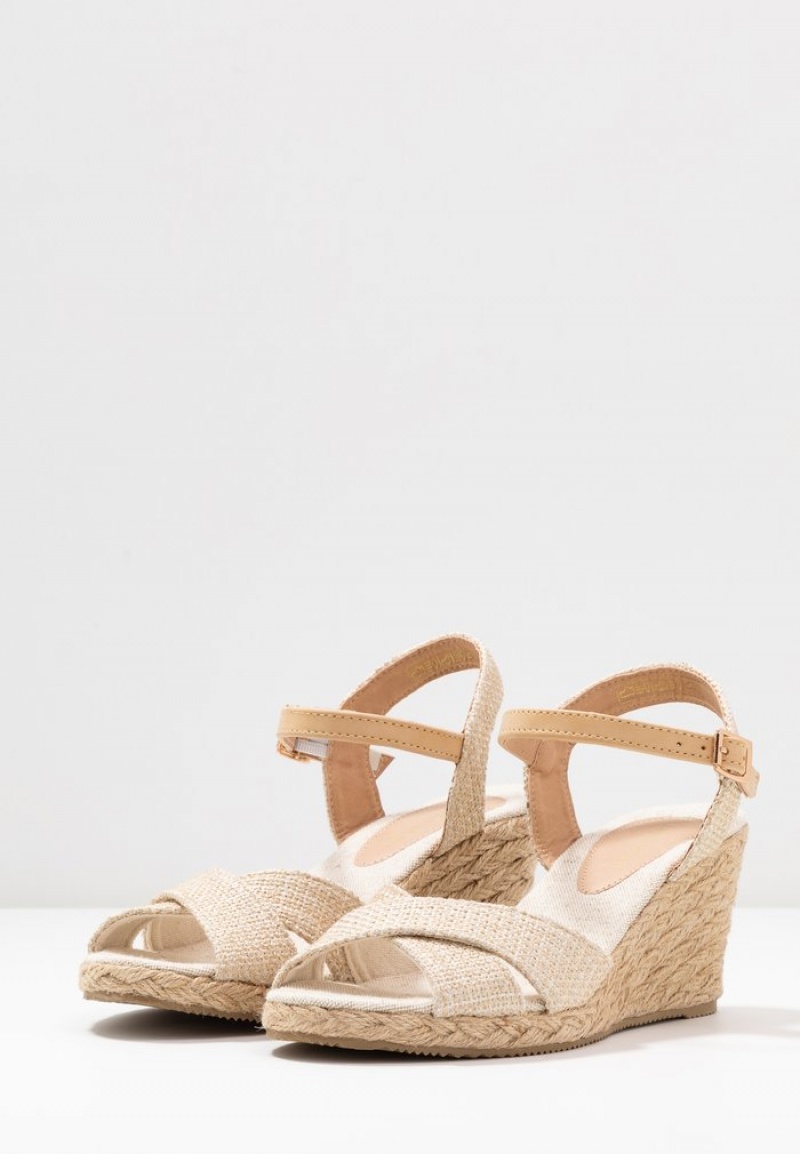 Anna Field Cheap Wedge Sandaler Dame Beige | NO-MTAJX-4016