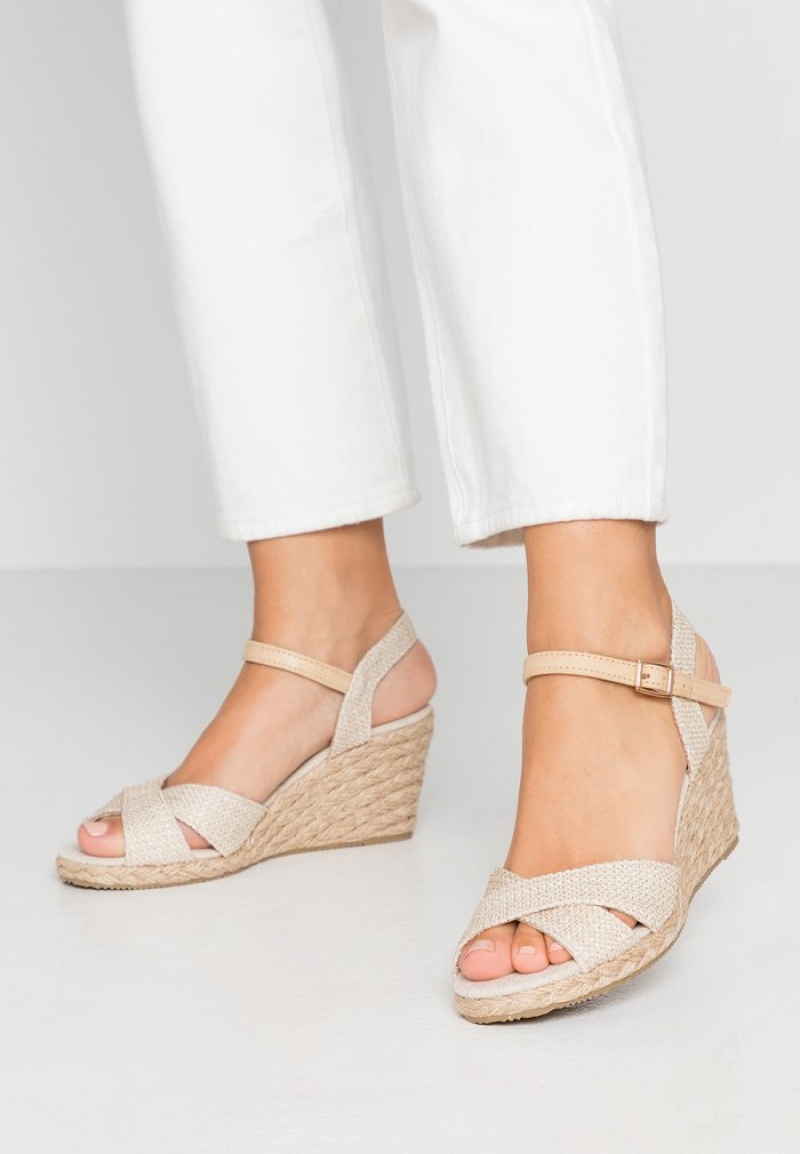 Anna Field Cheap Wedge Sandaler Dame Beige | NO-MTAJX-4016