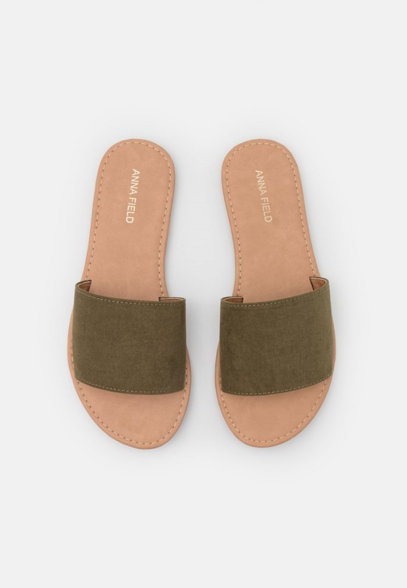 Anna Field Cheapest 2 Pack Mules Dame Khaki | NO-NYSGX-7368