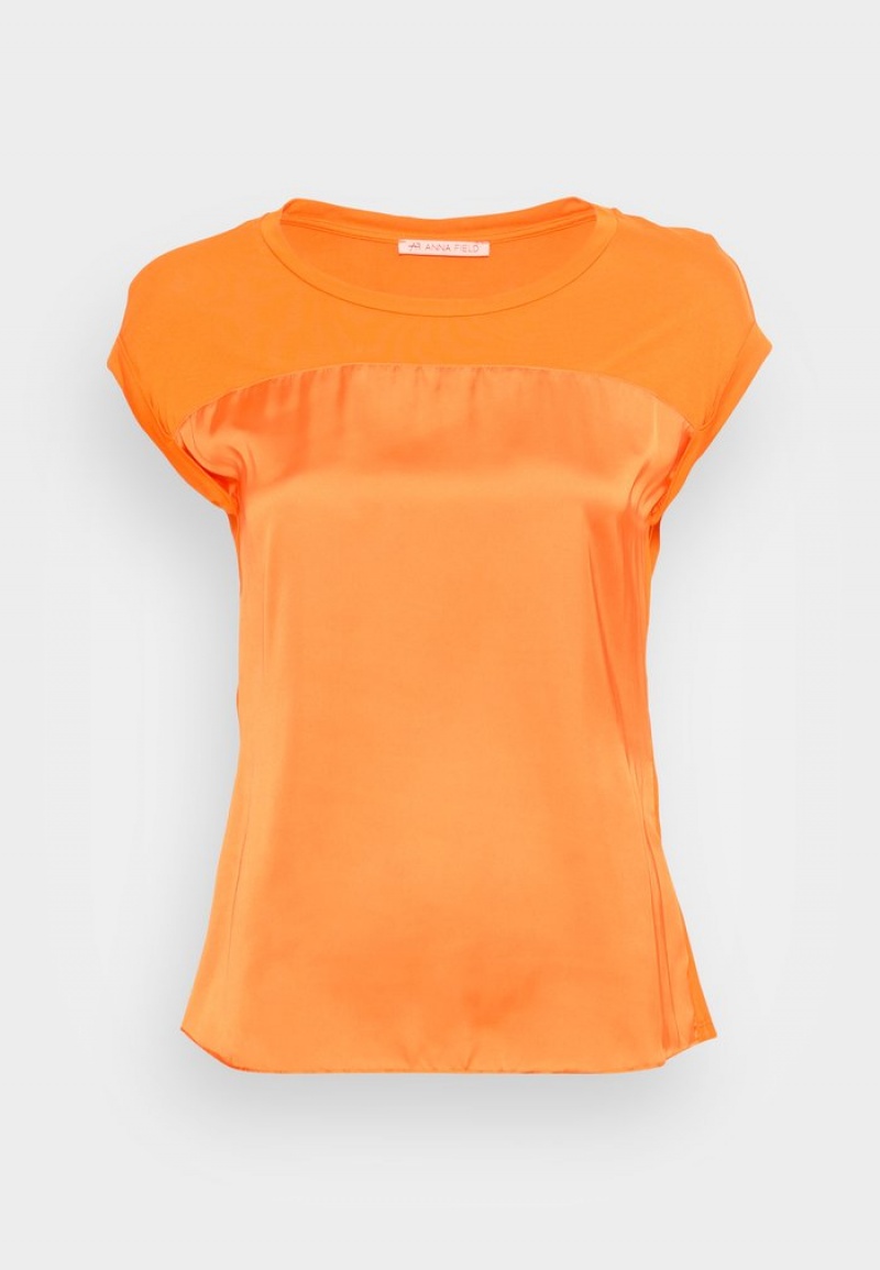 Anna Field Cheapest Basic T-Skjorte Dame Oransje | NO-NVJUH-6098