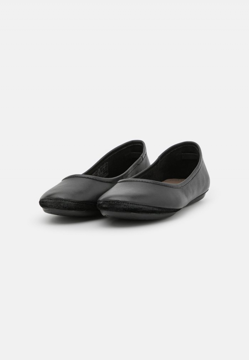 Anna Field Cheapest Leather Ballet Pumps Ballerinasko Dame Svarte | NO-MWIYP-4251