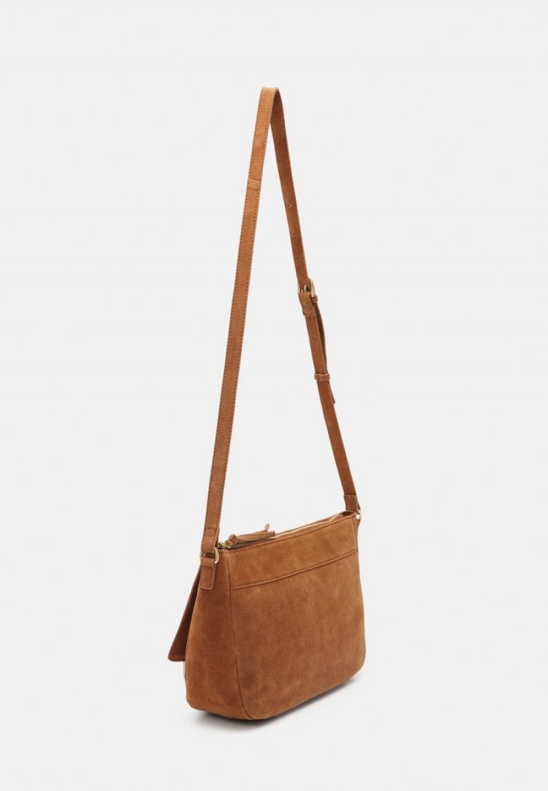 Anna Field Cheapest Leather Cross Body Vesker Dame Brune | NO-QIYFM-1467