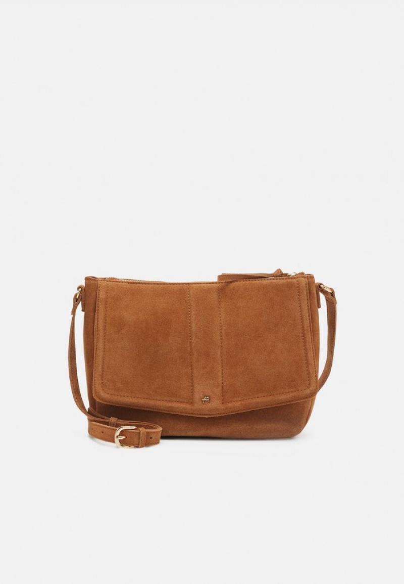 Anna Field Cheapest Leather Cross Body Vesker Dame Brune | NO-QIYFM-1467